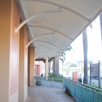 Shade To Order Australia - Walkway | Fabric awning | commercial shades | Central coast | Newcastle