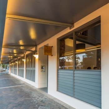 Shade to Order Australia | Walkway shade structure | Hotel shade sail | Newcastle shades | Central coast sails