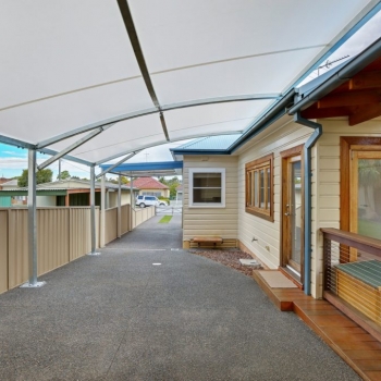 Car park waterproof sail for resident - Newcastle, Belmont, Central Coast, Sydney NSW - Shade To Order