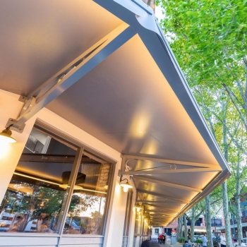 Hotel shade structure, waterproof awning, Commercial sail by Shade To Order, Newcastle, NSW