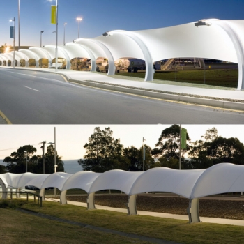 Newcastle airport walkway, Airport commercial structures - Shade to order Newcastle, Sydney