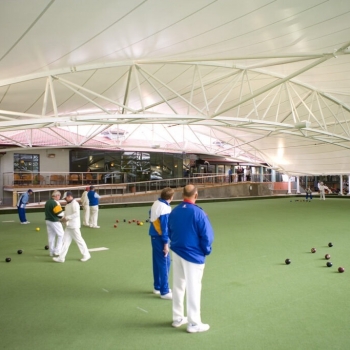 Fabric shade for Bowling Greens built by Shade to order Newcastle