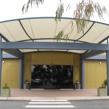 Club shade structure entrance by Shade to Order Newcastle, Sydney, South Coast, Central Coast NSW