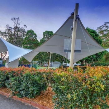 Custom shade sail over BBQ area | Newcastle, Sydney, Nelson Bay, Port Stephens | Shade to Order