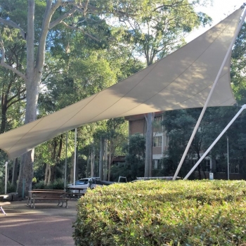 University shade sail, custom made shade by Shade to Order Newcastle, Sydney, Central Coast