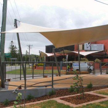 Cafe waterproof shade sail | custom sail by Shade to Order, Newcastle, Speers Point, Sydney, Central Coast