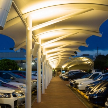 Walkway shade structure, Commercial awning - Wyong, Sydney, Newcastle - Shade To Order