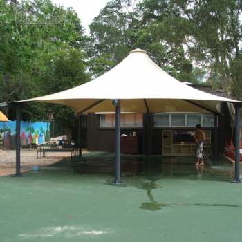 School umbrellas for playground by Shade to Order