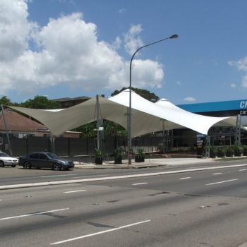 Car wash shade structure by Shade to Order in Sydney, Newcastle, Central Coast