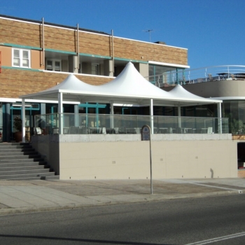 Balcony commercial shade sail by Shade to Order Australia, Newcastle