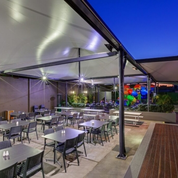 Commercial club shade structures by Shade to Order, Newcastle, Central Coast