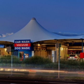 Commercial canopy for car wash Belmont by Shade to Order, Newcastle, Wyong, NSW, Australia wide