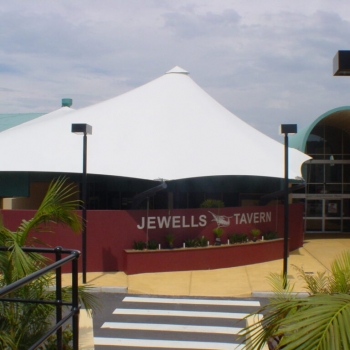Commercial shade sail for Hotel by Shade to Order, Newcastle, Sydney