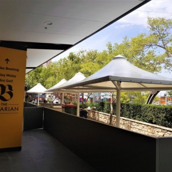 Cafe designed shade sails by Shade to Order, Newcastle, NSW