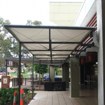 Conical shade structures designed by Shade to Order - Newcastle NSW