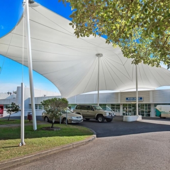 Shade To Order Australia - Entrance shade sail, Commercial shelter | Newcastle sails | Port Macquarie 