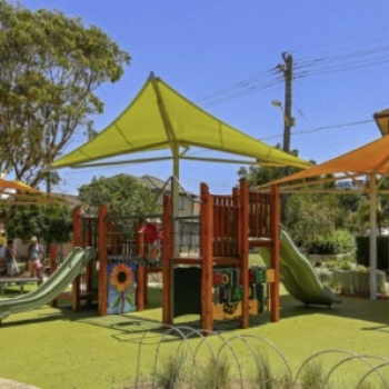 Premium playground shade sails over equipment by Shade to Order, Newcastle, Sydney, NSW