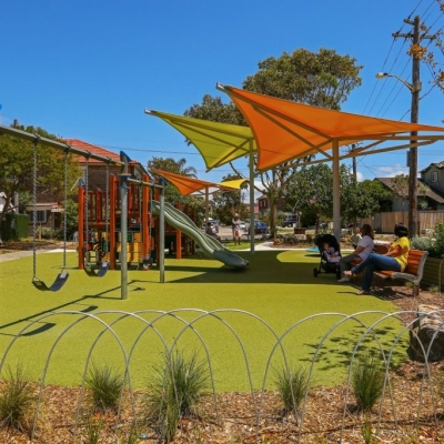 Quality playground umbrellas over play equipment designed by Shade to Order, Newcastle, Sydney, NSW