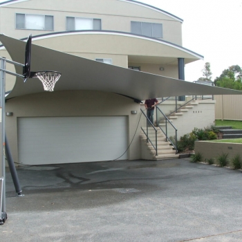 Driveway shade structure for residential property by Shade to Order, Belmont, Newcastle, NSW