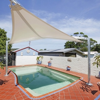 Pool shade sail for residential by Shade to Order Charlestown Newcastle Central Coast NSW