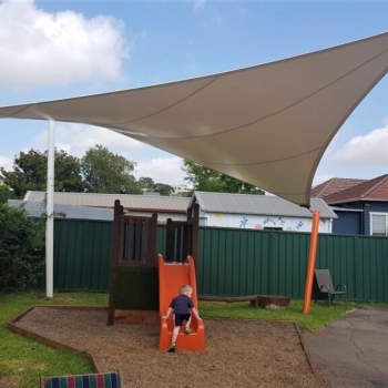 Playground sail canopy for school by Shade to Order Newcastle Central Coast NSW Australia