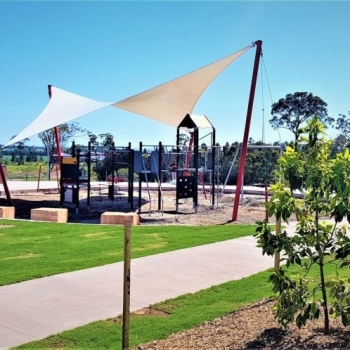 Park shade sails covering playground equipment by Shade to Order Newcastle NSW Australia wide