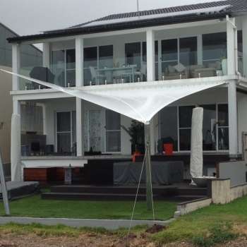 Balcony shade sail for residence by Shade to Order Newcastle Central Coast Sydney NSW