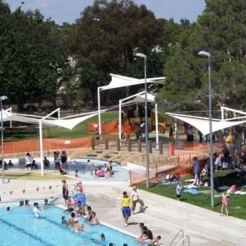 Water park shade sails custom built by Shade to Order, Sydney, Oakleigh, NSW