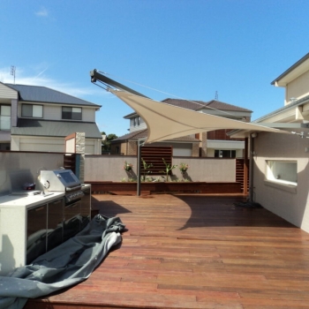 Home shade sail for driveway by Shade to Order, Newcastle, Sydney, Central Coast, NSW, Australia