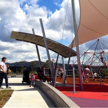 Playground waterproof shade sails over play equipment by Shade to Order, Newcastle, Sydney, Central Coast