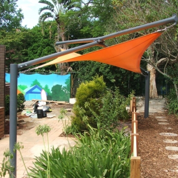 School shade sail over sandpit by Shade to Order, Newcastle, Sydney, NSW