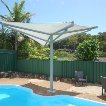 Heavy duty umbrella for pool area Newcastle area by Shade to Order, Central Coast, NSW