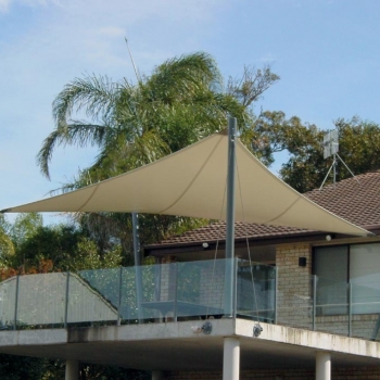 Waterproof balcony shade sail made by Shade to Order, Newcastle, Central Coast, Speers Point, NSW