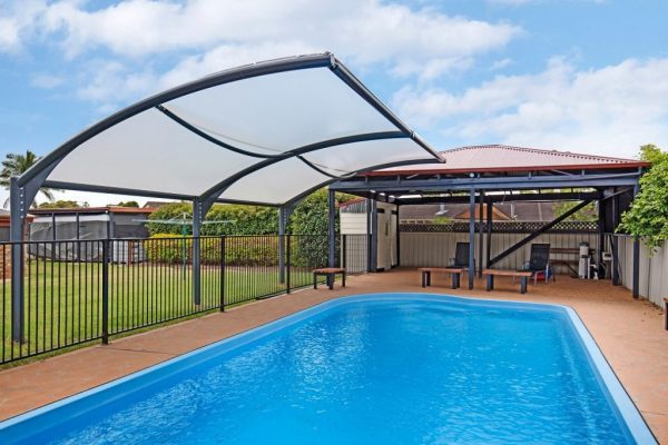 Pool sail heavy duty permanent shelter by Shade to Order Newcastle