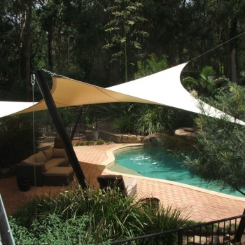 Residential pool shade sail designed by Shade to Order, Newcastle, Sydney, NSW