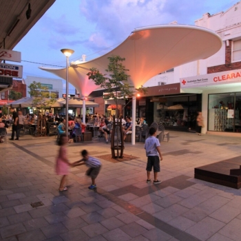 Shopping mall premium shade structures by Shade to Order, Newcastle, Sydney, NSW