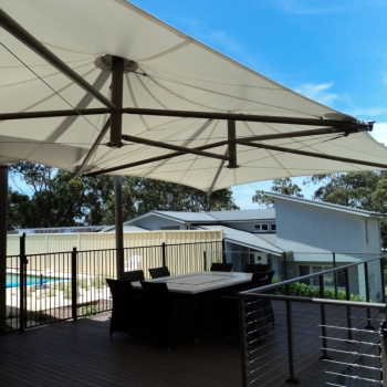 Premium umbrellas for residential properties by Shade to Order, Newcastle, Sydney.