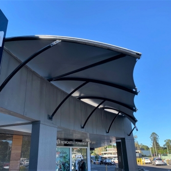 Commercial awning shade structure by Shade to Order | Newcastle | Sydney, Central Coast NSW