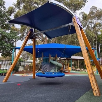 Waterproof cover shade sail over play equipment by Shade To Order Newcastle, Sydney, NSW Australia