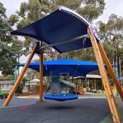 Playground shade sail over playground Shade to Order, Newcastle, Sydney, Central Coast, NSW