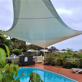 Pool shade sail designed by Shade To Order Newcastle, Port Stephens, NSW