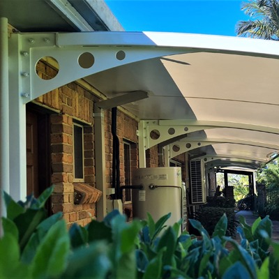 Residential shade structure to protect house in Newcastle