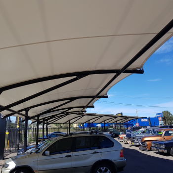 Carpark Shade Structure designed by Shade To Order, Gateshead NSW